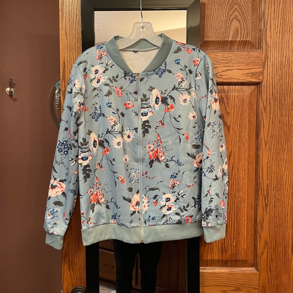 Floral bomber jacket